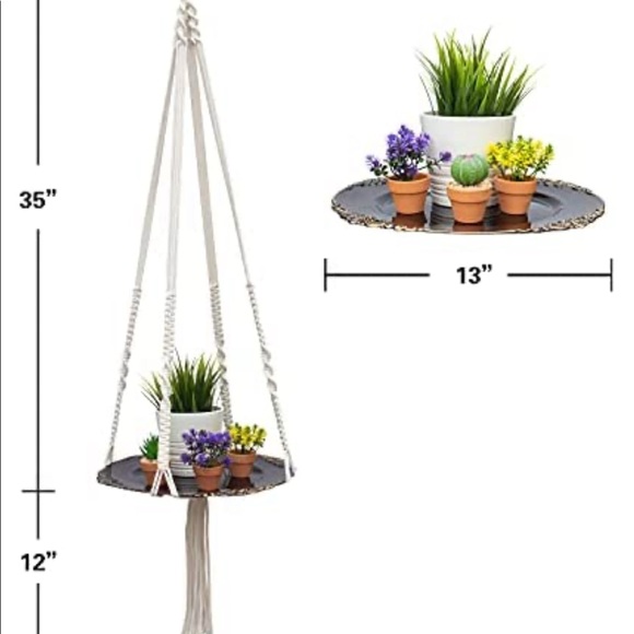 Garden Plant Hanger Macrame Hanging Planter - Picture 2 of 2